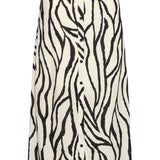Saia Midi com Estampado Zebra Off-White/Preto | Off White - Black