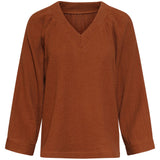 Mousseline Top met V-hals | Brown