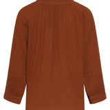 Mousseline Top met V-hals | Brown