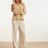 Top de Musselina com Decote V | Dark Sand
