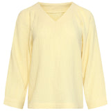 Top de Musselina com Decote V | Light Yellow