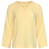 Top de Musselina com Decote V | Light Yellow