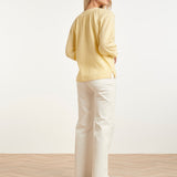 Top de Musselina com Decote V | Light Yellow