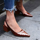 Graziella - Sapatos de Salto com Bico Largo