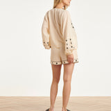Off White Shorts Met Zwarte Borduursels | Off White - Black