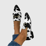 Anna - Mocassins Estampados com Detalhe de Fivela