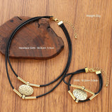 Conjunto Atemporal de Colar e Pulseira em Camadas