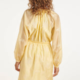 Romantische Kortejurk Met Ruches En Taillekoord | Light Yellow