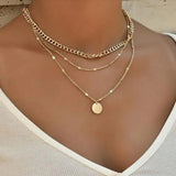 Colar Choker Elegante em Dourado e Prata
