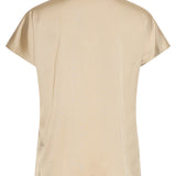Top de Cetim com Decote V | Dark Sand