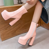 Carina - Botas com plataforma super alta com charme e confiança