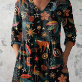 Adeline | Blusa Comprida com Decote em V