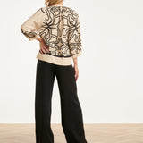 Soepel Dames Pantalon Met Wijde Pijpen | Black