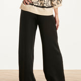 Soepel Dames Pantalon Met Wijde Pijpen | Black