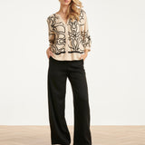 Soepel Dames Pantalon Met Wijde Pijpen | Black