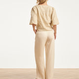 Soepel Dames Pantalon Met Wijde Pijpen | Sand