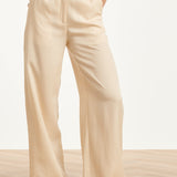 Soepel Dames Pantalon Met Wijde Pijpen | Sand