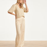 Soepel Dames Pantalon Met Wijde Pijpen | Sand