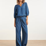 Top de Tencel Denim Fluido | Medium Blue Denim