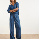 Top de Tencel Denim Fluido | Medium Blue Denim