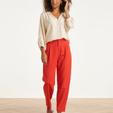 Soepelvallende Blouse Met Geborduurde Mouwen | Off White