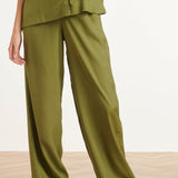 Calças Wide Leg Elegantes com Cintura Lisa | Army