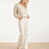 Straight Fit Jeans Met Hoge Taille | White