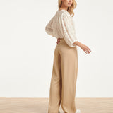 Structuur Blouse Met Knoopsluiting En 3/4 Mouwen | White