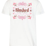 T-Shirt Met 'Blushed Summer' Print En Borduring | White - Muticolour