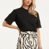 T-Shirt com Acabamento Subtil nas Mangas | Black