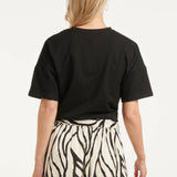 T-Shirt com Acabamento Subtil nas Mangas | Black