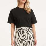 T-Shirt com Acabamento Subtil nas Mangas | Black