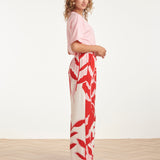 T-Shirt Met Subtiele Mouwafwerking | Pink