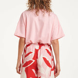 T-Shirt Met Subtiele Mouwafwerking | Pink