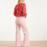 Top com Estampado Abstrato em Vermelho e Rosa | Red - Pink