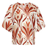 Top com Mangas Largas e Estampado Retro | Multicolor