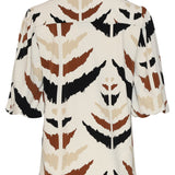 Blusa de Tecido Travel com Estampado Azteca Gráfico e Manga Curta | Sand - Multicolor