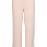 Calças Estilo Tweed com Perna Reta Clássica | Baby Pink