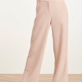 Calças Estilo Tweed com Perna Reta Clássica | Baby Pink