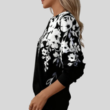 Carys - Sweatshirt com Fecho Curto e Estampado Floral
