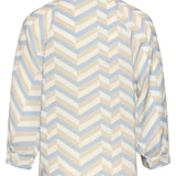 Top com Decote V e Estampado Chevron | Multicolor