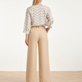 Top com Decote V e Estampado Chevron | Multicolor