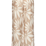 Wide Leg Pantalon Met Bloemprint - Beige/Wit | Dark Sand - Off White