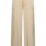 Calças Wide Leg com Brilho Acetinado | Dark Sand