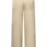 Calças Wide Leg com Brilho Acetinado | Dark Sand