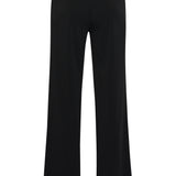 Wijde Pantalon In Comfortabele Travelstof Met Strikceintuur | Black