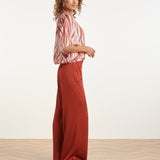 Wijde Top Met Roze Zebra-Style Print | Brique - Old Pink