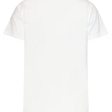 T-Shirt de Algodão Branca com Estampado 'Soleil' e Textura | White - Multicolor
