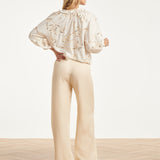 Witte Blouse Met Gouden Borduursels En Pailletten | Off White - Gold