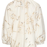 Witte Blouse Met Gouden Borduursels En Pailletten | Off White - Gold